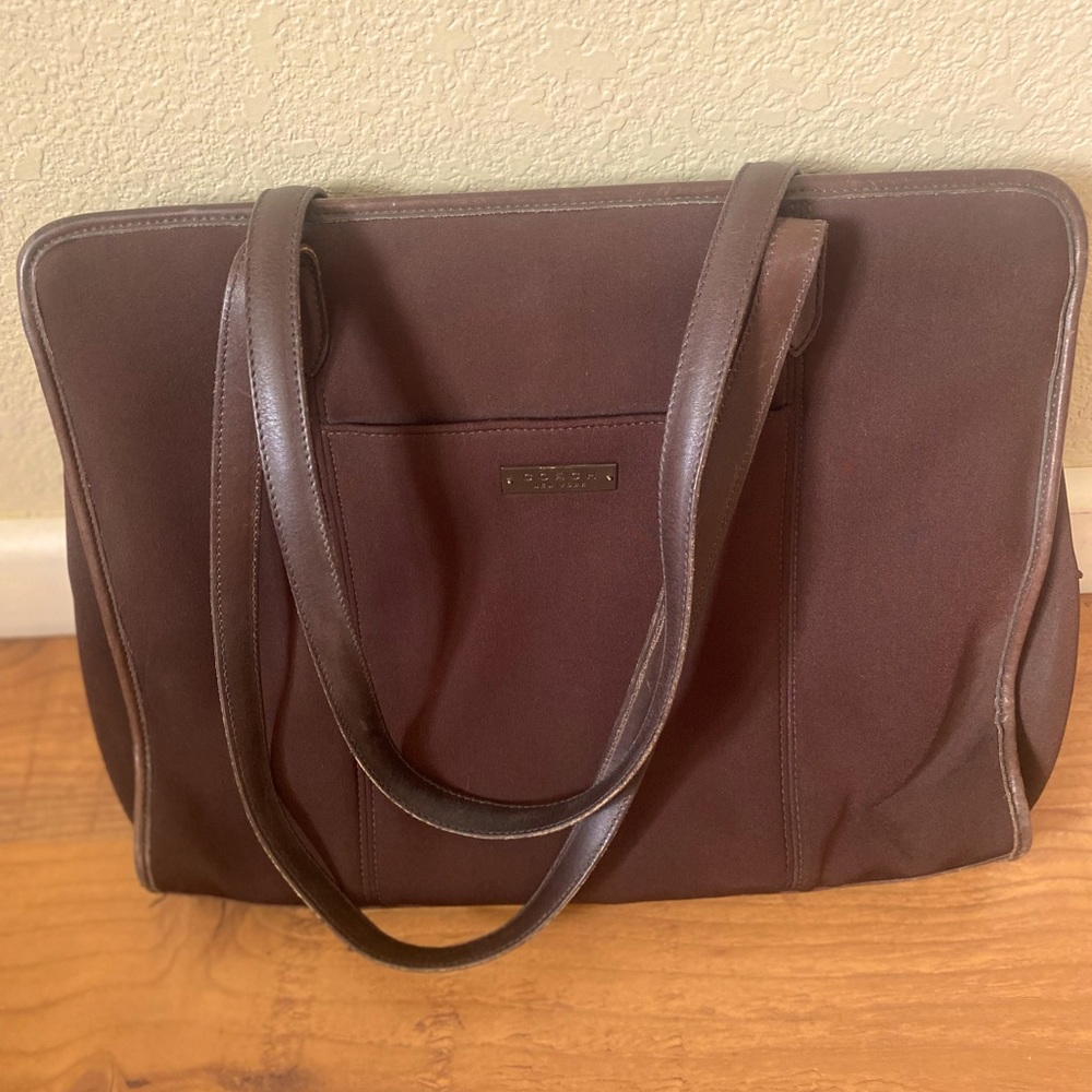 Brown Coach Briefcase Bag